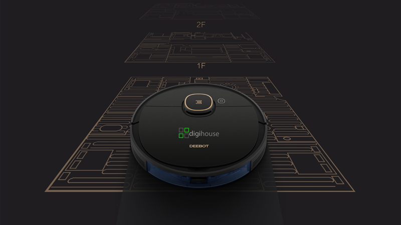 Robot h&uacute;t bụi Ecovacs điều hướng theo bản đồ nh&agrave; ở